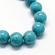 Chapelets de perles en turquoise synthétique teintée TURQ-R032-12mm-XSS09-2