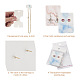 Fashewelry 210pcs Marmormuster Papier Haargummis & Ohrring Display Kartensets CDIS-FW0001-03-4