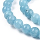 Chapelets de perles de jade blanche naturelle G-B007-C03-2