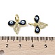 Real 18K Gold Plated Brass Micro Pave Cubic Zirconia Pendants KK-L209-072G-04-3