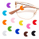 Delorigin 24 paires 12 couleurs silicone lunettes oreille poignées manchon support AJEW-DR0001-19-5