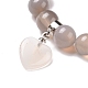 Natural Agate Beads Charm Bracelets BJEW-K164-C06-4