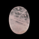 Rose quartz naturel ovale gros pendentifs G-R275-174-2