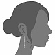 Boucles d'oreilles à tige en argent sterling plaqué rhodium Shegrace 925 JE529A-5