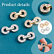 PH PandaHall 4 Sets Necklace Enhancer Clasp Golden Silver Bracelet Connector Clasp Cubic Zirconia Fold Over Clasps Openable Zirconia Clasp for Pearl Gemstone DIY Necklace Bracelet Jewelry Making KK-PH0005-46-4