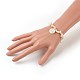 White Shell Chip Beads Charm Stretch Bracelets BJEW-JB03981-03-4