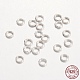 925 anillos redondos de plata esterlina STER-E047-4mm-S-1