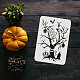 FINGERINSPIRE Halloween Themed Hollow Tree Designs Stencils with Pumpkin Bat Ghost 29.7x21cm Drawing Decoration Template Painting Stencils Reusable Mylar Template for DIY Halloween Card Wood Signs DIY-WH0202-329-3