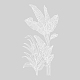 塩ビウォールステッカー  自宅のリビングルームの寝室の壁の装飾用  葉の模様  350x660mm DIY-WH0377-189-1