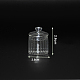 溝付きミニガラスポット  キャニスター  小道具の装飾を装ったドールハウスアクセサリー用  透明  20x26mm BOTT-PW0001-248D-1
