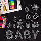 GLOBLELAND Baby Silicone Clear Stamps Baby Toy Transparent Stamps for Birthday Easter Holiday Cards Making DIY Scrapbooking Photo Album Decoration Paper Craft DIY-WH0167-56-616-5