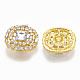 Alloy Rhinestone Shank Buttons RB-T008-01G-2