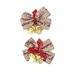 Accessori natalizi con fiocco in poliestere DIY-K062-01G-03-1