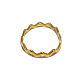 Ионное покрытие (ip) 201 волнистое кольцо из нержавеющей стали для женщин RJEW-G266-42G-1