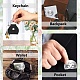 CREATCABIN Hand Heart Pocket Hug Token Long Distance Relationship Keepsake Keychain Stainless Double Sided Coin with Leather Clip Keychain for Friends Family Inspirational 1.2Inch-A Hug From Me To You DIY-CN0002-67F-5