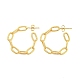 Rack Plating Brass Oval Stud Earrings EJEW-P240-15G-1