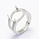 Componentes del anillo de dedo de plata de ley 925 ajustables STER-E061-02P-5