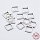 925 montatura in argento sterling STER-F036-16S-10x10mm-1