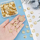 SUNNYCLUE 1 Box 200pcs DIY Brooch Base Finger Ring Findings Blank Brooch Base Set Brooch Sieve Findings Flat Round Discs for Jewellery Making Accessories Women Adult DIY Brooches Rings Craft Gold KK-SC0002-67-3