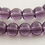 4mm Purple Round Glass Crystal Beads Strands Spacer Beads, 4mm, Hole: 0.5mm, about 84pcs/strand, 13 inch