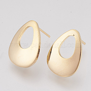 Brass Stud Earring Findings KK-Q750-038G