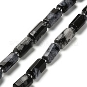 Природные снежинка обсидиан бисер нитей G-K245-I14-01