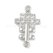 Подвески-крестики из латуни с прозрачным кубическим цирконием KK-Q028-33P