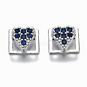 Латунь микро проложить Циркон кабошоны KK-S061-49P-A-NR