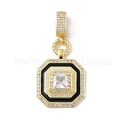 Латунные микро проложить кубического циркония подвески KK-U047-05G