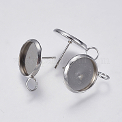 Серьги-гвоздики из нержавеющей стали 201 STAS-I097-023-12mm