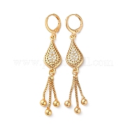 Серьги-капли со стразами на затылке EJEW-K256-40KCG