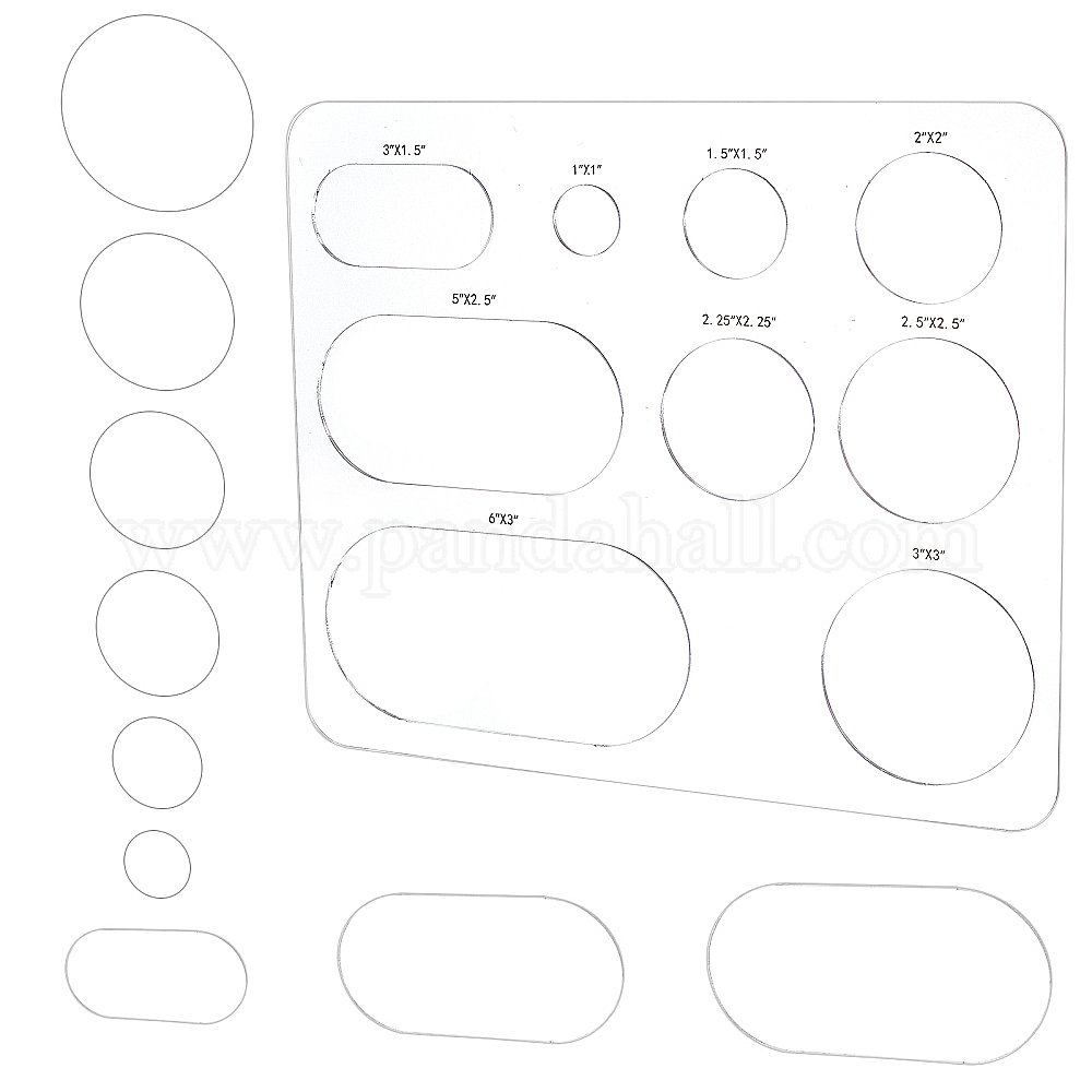 Wholesale BENECREAT Router Template Set Circle Oval Acrylic Inlay ...