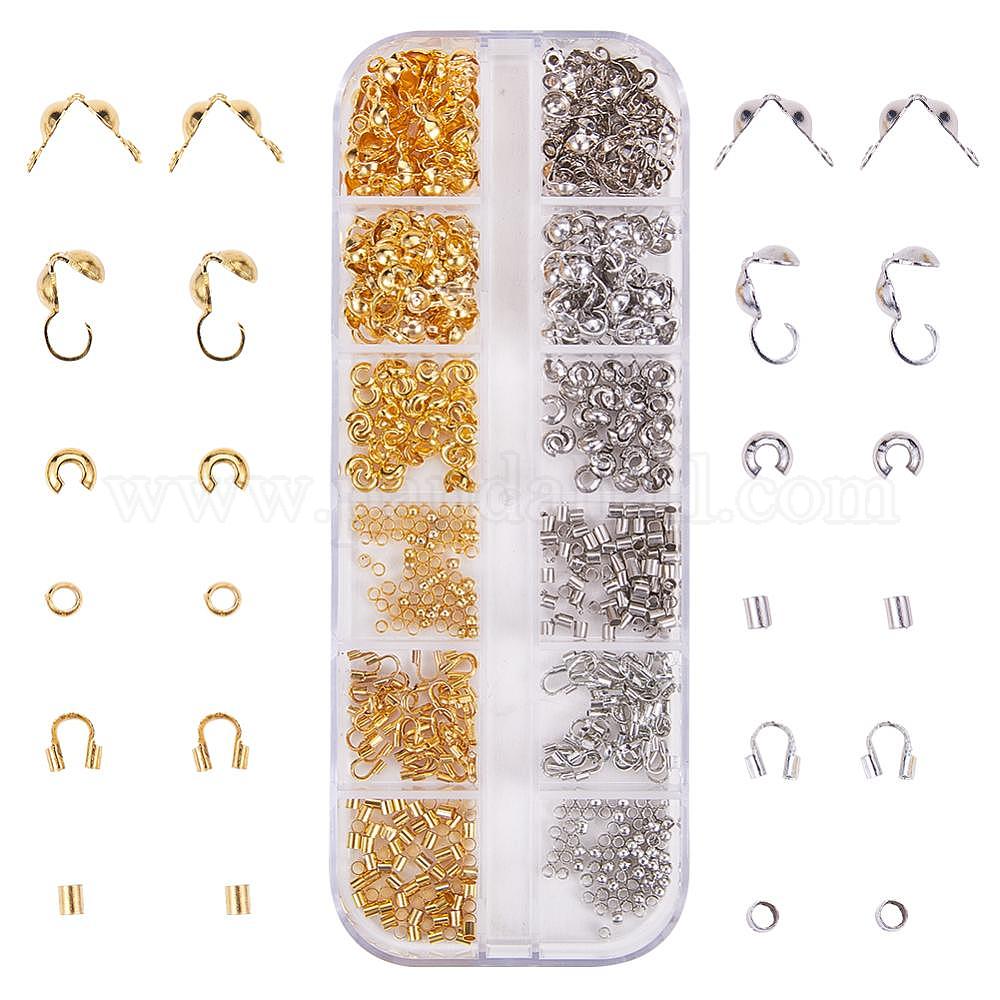 Shop SUNNYCLUE Brass Crimp Beads Covers for Jewelry Making Selected