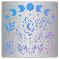 Wholesale GORGECRAFT 16cm Metal Moon Stencil Moon Phase Templates Sun Hand  Branch Leaves Pattern Reusable Stainless Steel Painting Stencils for Wood  Burning Engraving Pyrography Wall Canvas Furniture Art Crafts 