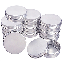  BENECREAT 6 Pack 6.8 OZ Tin Cans Screw Top Round Aluminum Cans  Screw Lid Containers - Great for Store Spices, Candies, Tea or Gift Giving  (Platinum)