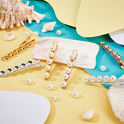 DIY-Set zur Herstellung von Haarspangen aus Eisen mit Kunstperlen&nbsp;DIY-PH0008-28
