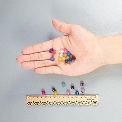 Gefärbt natürliche Achat facettierte runde Perlen&nbsp;G-NB0001-07