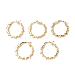 Découverte de boucle d'oreille en laiton&nbsp;KK-P223-24G