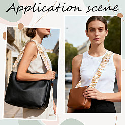 Sangles de sac à main en toile de nylon à motif losange&nbsp;FIND-CN0002-38A