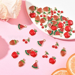 Colgantes de esmalte de aleación 40pcs 4 estilos&nbsp;ENAM-YW0009-90