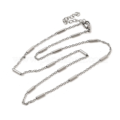 304 Edelstahl-Säulengliederketten-Halsketten für Damen und Herren&nbsp;NJEW-A058-01P