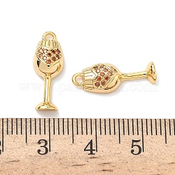 Messing Mikro ebnen Zirkonia Anhänger&nbsp;KK-A281-22G-02