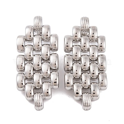 Hohle sechseckige Ohrstecker aus Messing für Damen&nbsp;LS-EJEW-G391-12P