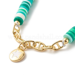 Handgefertigtes Armband aus geflochtenen Perlen aus Fimo&nbsp;BJEW-JB07407-02