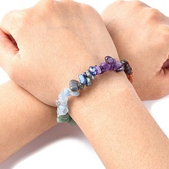 Chakra Edelstein Stretch-Armbänder&nbsp;BJEW-JB02288-01