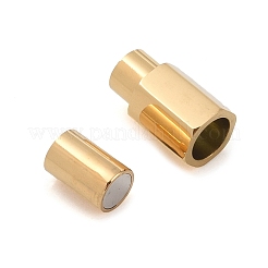 Fermoirs magnétiques lisses en acier inoxydable 304 avec placage ionique (IP) et emembouts collées&nbsp;STAS-H402-63G-5MM