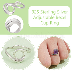1 Stück Sterlingsilber-Ringkomponenten&nbsp;STER-BC0002-53A