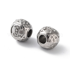 Perles européennes en strass en acier inoxydable 304&nbsp;STAS-A092-10I-P
