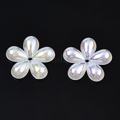 Capuchons de perles acryliques électrolytiques à 5 pétale&nbsp;PACR-T014-02