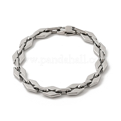 304 Edelstahl-Rhombus-Gliederkettenarmbänder für Frauen und Männer&nbsp;BJEW-F488-66P